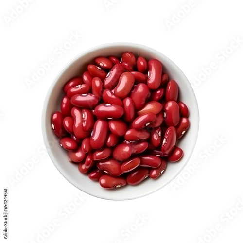 red beans in a bowl isolated