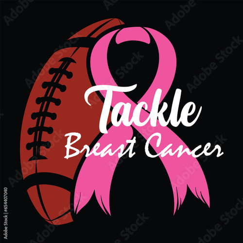 Tackle breast cancer awareness shirt print template