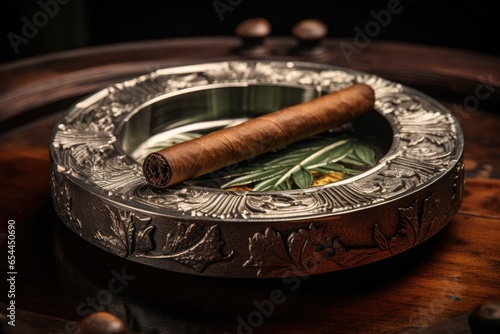 Vintage cigar ashtray Premium accessory for discerning connoisseurs