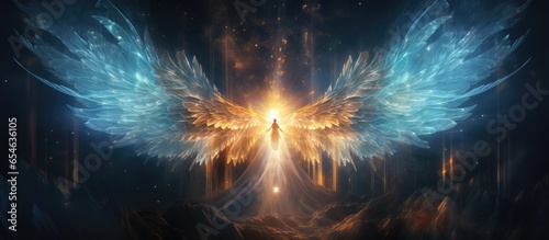divine energy from an angel in prayer