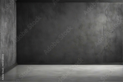 blue chair in the room ,blackboard on wall, room with wall, chalk board on blackboard, concrete wall and floor paper on blackboard