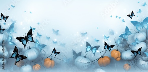 Background with butterflies in the nature background.