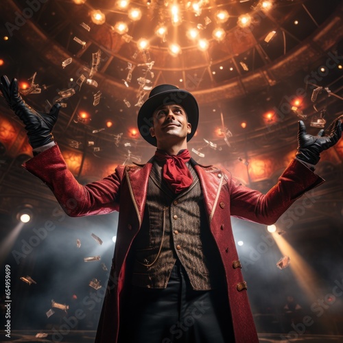 Ringmaster. Captivating leader directing the shows energ