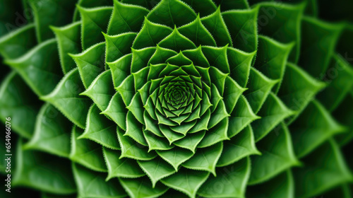 Spiral aloe vera with water drops, closeup