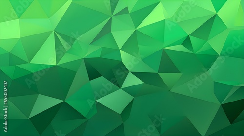 Abstract Background of triangular Patterns in green Colors. Low Poly Wallpaper