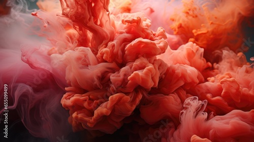 Coral Smoke, Macro shot , Color Gradient, Background HD