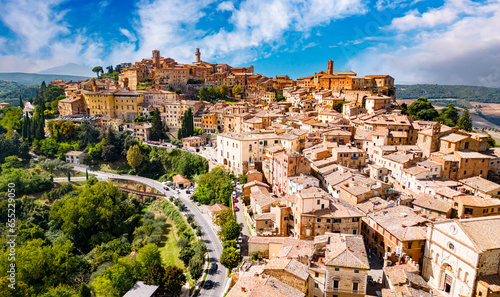 Aerial view of Montepulciano,Tuscany, Italy