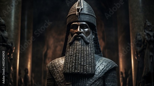 Portrait of king Hammurabi.generative ai 