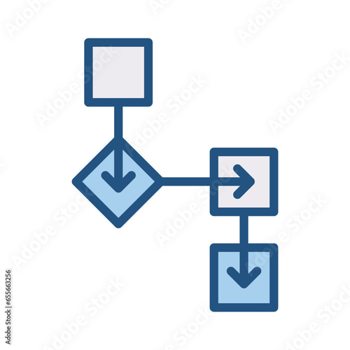 Work flow chart icon