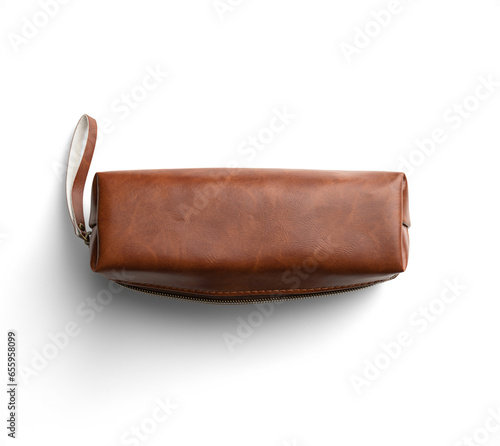Brown Pencil Case Opened