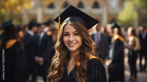 Milestone Achieved: Female College Student Graduating