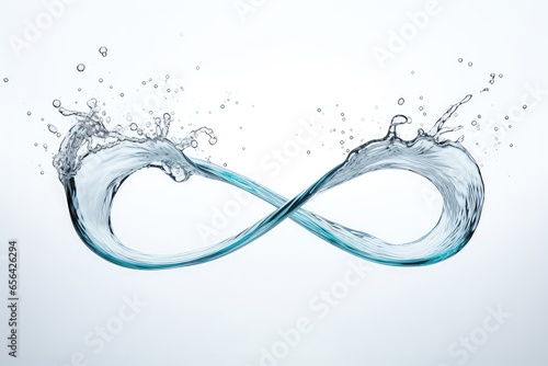 Infinity Shaped Water On White Background