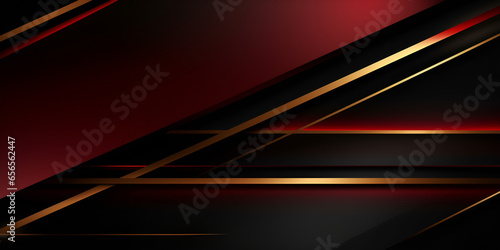 Dark red carbon fiber background with orange luminous lines and highlights, Abstract black and red background with deep shadow and texture, luxury line background, generative AI 