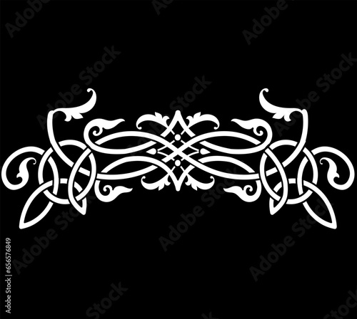 Celtic ornament style frame template.