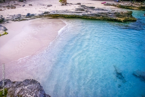 Beautiful Cayman Islands aerial view of Grand Cayman paradise in the Caribbean surrounded by the sea