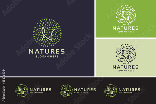 Natures Letter N Pro Branding Logo 