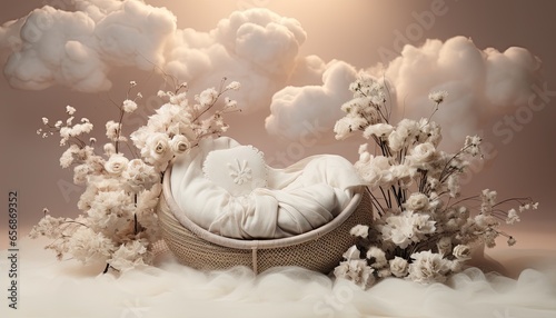 Backdrop for studio photo portrait of newborn or young child