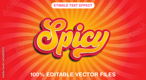 Spicy Editable text effect with realistic 3d letters