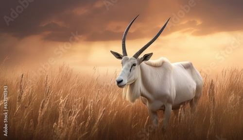 gemsbok antelope (Oryx gazella) in natural habitat