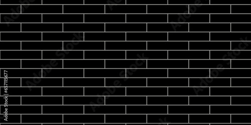 Black brick background texture. Black and white background wall brick
