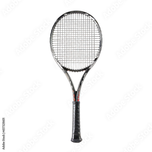 Tennis racquet isolated on transparent background. Concept of game.