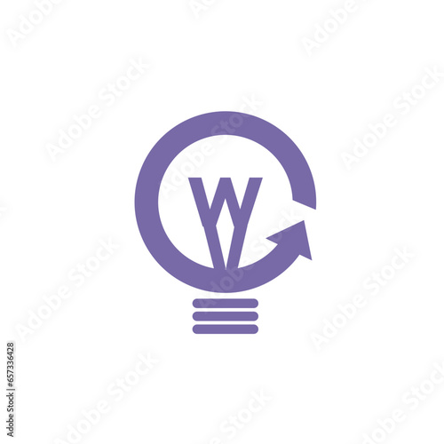 Bulb w aero round circle energy power technical innovative creatin business, logo, design, brand identity, flat logo, company, editable, vector