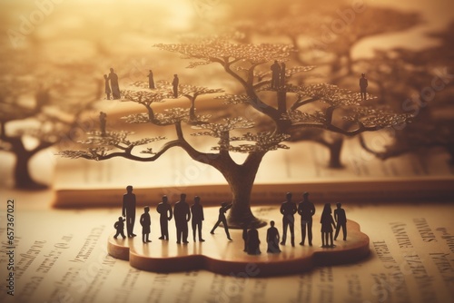 Genealogy tree concept illustration 