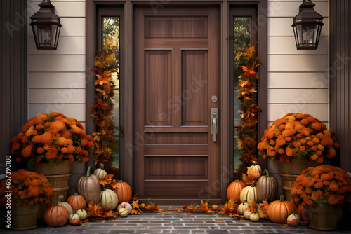 front doors wreaths pumpkin