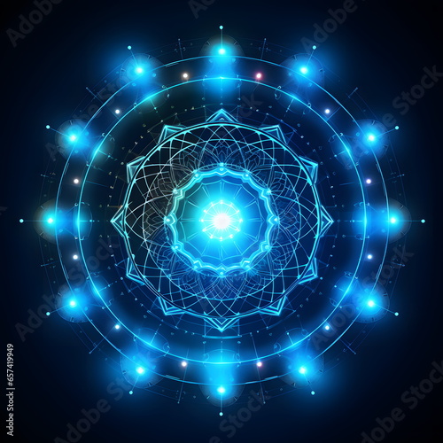Neon Portal - Radiance Unleashed: Exploring the Glowing Power of Mandalas