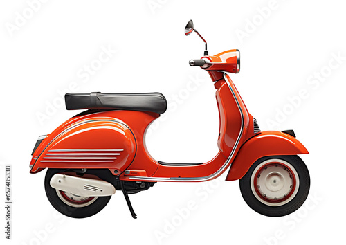 Old scooter isolated