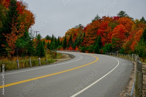 Highway in Algonquin Provincial Park, Muskoka, Ontario, Canada