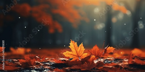 autumn fall leaves background cinematic