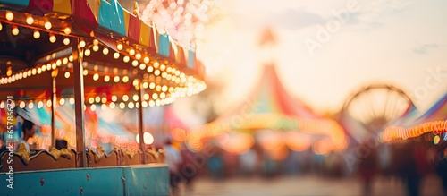Carnival midway with blurred background