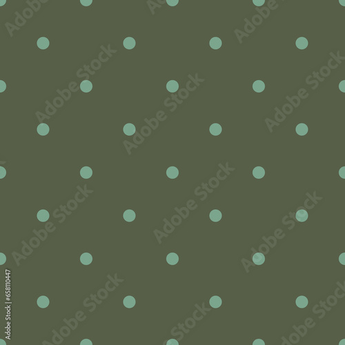 Green Polka Dots Pattern Repeat on Background