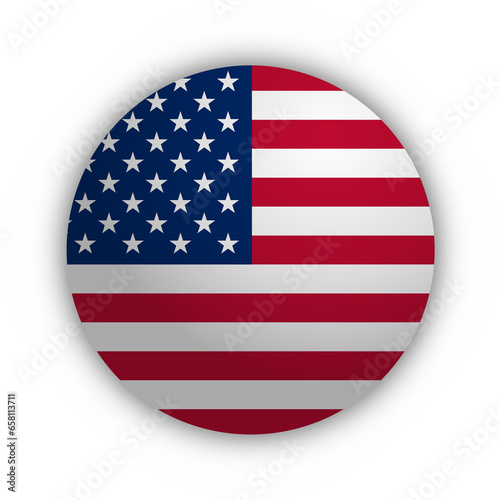 Flaga Stanów Zjednoczonych Przycisk