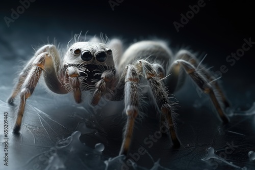 macro photographs of spiders and webs