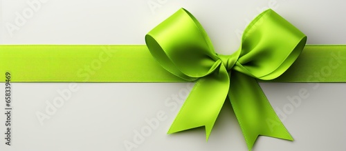 Lime Green ribbon for raising awareness on Lymphoma Cancer and mental health
