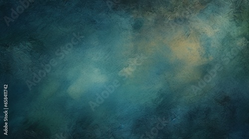 dark blue and green background, vintage marbled textured border with soft center light