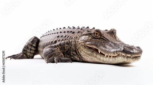 A crocodile on a white background