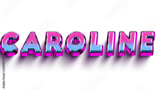 Caroline Colorful 3d Abstract Text name