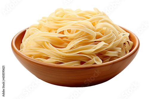 bowl of pasta isolated on white background