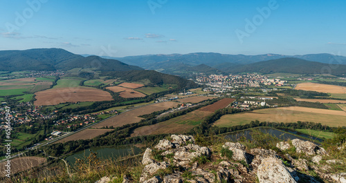 View from Brzotinske skaly viewpoint in Slovensky kras national park in Slovakia