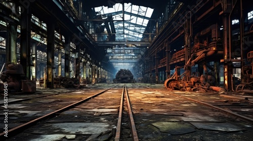 Abandoned Bethlehem Steel factory in Pennsylvania once a prominent US steel industry site now in ruins