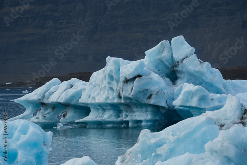 Glacier lagoon full of icebergs in Iceland