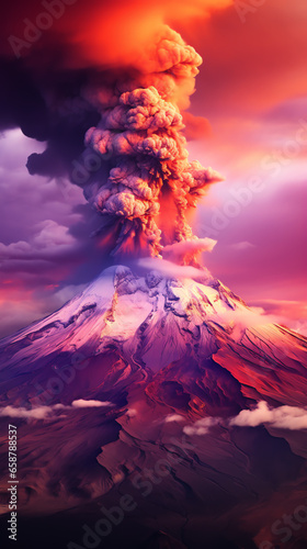 Vulkan, Vulkanausbuch mit riesiger Aschewolke