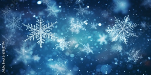 christmas snowy winter snowflakes falling background cinematic