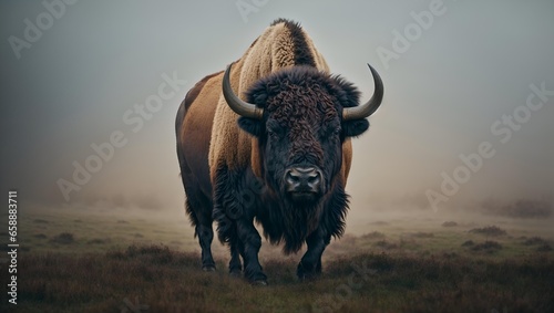 buffalo in the morning