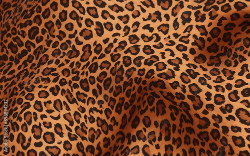 Seamless leopard pattern. Animal skin texture. Natural fur leopard print. Leopard skin background. Animal spot illustration. Wildlife safari concept.