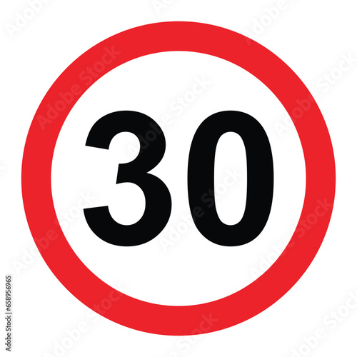 driving speed limit thirty 30 sign. printable traffic signs and symbols.