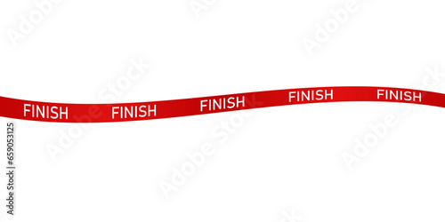 Finish Line Ribbon. Finish Line Banner. Vector Illustration Isolated on White Background. 